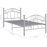  Okvir za krevet sivi metalni 90 x 200 cm | shoptok.hr
