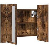 LED kupaonski ormarić s ogledalom boja hrasta 60x12x45cm drveni | shoptok.hr