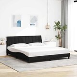  Okvir kreveta bez madraca Hanko crni 180x200 cm od tkanine | shoptok.hr