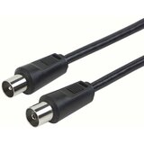 SCHWAIGER Priključni kabel za antenu (1,5 m, Crne boje, 75 dB, IEC utikač, IEC utičnica) | shoptok.hr