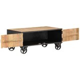 Maison Chic Klubska mizica - kavna mizica - Nizka mizica 90x50x39 cm trden predelan les, (21753681) Cene