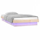  LED okvir za krevet 100 x 200 cm od masivnog drva | shoptok.hr