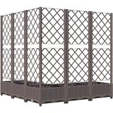  Vrtna sadilica s rešetkom smeđa 120 x 120 x 121,5 cm PP | Eponuda.com