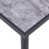  Blagovaonski stol crni i siva boja betona 200 x 100 x 75 cm MDF | shoptok.hr