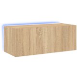Maison Chic Stenska TV omarica - TV stojalo - Televizijska omarica z LED lučkami sonoma hrast 80x35x31 cm, (21700953) Cene