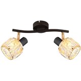 Candellux Lighting Crna/u zlatnoj boji stropna svjetiljka sa staklenim sjenilom 28x9 cm Dubai – | shoptok.hr