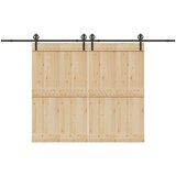 vidaXL Komplet opreme za drsna vrata 183 cm jeklo črne barve | Shoptok.si