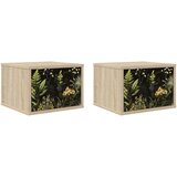  Wall-mounted noćni ormarić RHENEN 2 kom. Hrast sonoma | shoptok.hr