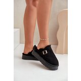FK1 Women's Slippers On Thick Sole With Fur And Buckle Black Linneola Cijene