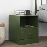 Furnova Nočna omarica olivno zelena 34,5x39x44 cm jeklo, (21927005) | Shoptok.si