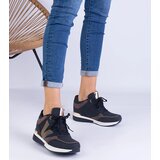 Gemre Black women's sneakers with hidden wedge Ninella | Shoptok.si