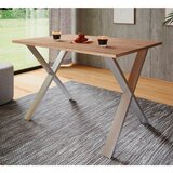 MID.YOU PISALNA MIZA srebrne barve, hrast sonoma | Shoptok.si
