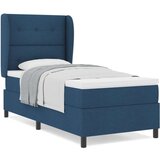 Box Škatlasti posteljni okvir z vzmetnico Modra 100x200 cm Tkanina, (22081479) | Shoptok.si
