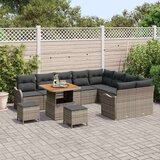 Vrtna sedežna garnitura z blazino 12 pcs Siva poli ratan, (5000153927) | Shoptok.si
