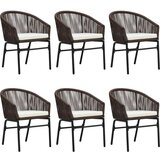  7-dijelni vrtni blagovaonski set smeđi | shoptok.hr