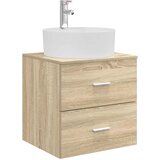 vidaXL Umivalnik s pritrditev na steno Sonoma hrast, (5000245547) | Shoptok.si