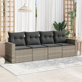 Maison Chic Seti vrtnega pohištva - Vrtna garnitura - Vrtni pohištvo set 4-delna z blazinami siv poli ratan, (21817956) | Shoptok.si