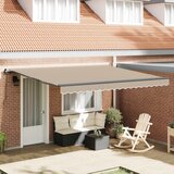 Skrovita tenda Bež 400 × 350 cm Poliester i čelik | shoptok.hr