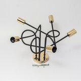  plafonski luster oxford 5xE27/15W/230V zlatna/crna | Eponuda.com