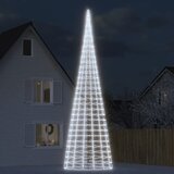vidaXL Osvetljena novoletna jelka na drogu 3000 LED hladno bela 800 cm | Shoptok.si