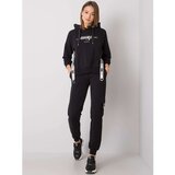 Fashion Hunters Black women's sweatshirt with application | shoptok.hr
