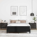 Krevetna konstrukcija s madracem Crna 140 x 200 cm tkanina | shoptok.hr