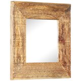  Ručno izrezbareno ogledalo 50 x 50 x 2,5 cm masivno drvo manga | Eponuda.com