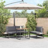  Vrtni set za objed 3 pcs Antracit Čelik | shoptok.hr
