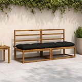  Jastučić za klupu VIANEN 100% poliester Crna 200 x 50 x 12 cm | shoptok.hr