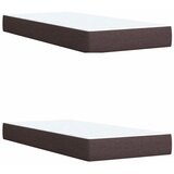  Boxspring krevet s madracem Tamno smeđa 200 x 200 cm Tkanina - Tamno smeđa 200 x 200 cm Dizajn linija | shoptok.hr