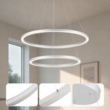  Brilagi-LED prigušiva luster na sajli PORTOFINO LED/98W/230V prečnika 80 cm srebrna + daljinski upravljač | Eponuda.com