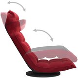 vidaXL Okretna podna stolica crvena boja vina baršunasta | shoptok.hr