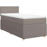  Krevet s oprugama i madracem smeđesivi 90x190 cm od tkanine | shoptok.hr