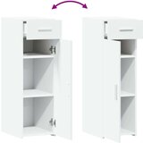 vidaXL Komoda bela 30x42,5x93 cm inženirski les | Shoptok.si