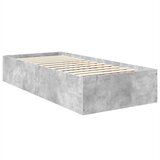  Krevetna konstrukcija s uzglavljem Betonski sivi 75 x 190 cm | shoptok.hr