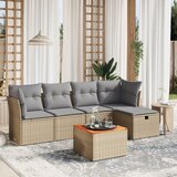 Maison Chic Seti vrtnega pohištva - Vrtna garnitura - Vrtni pohištvo set 6-delna z blazinami bež poli ratan, (21813609) | Shoptok.si
