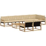  Set vanjskih sofa 9 kom. Bijela i bež | shoptok.hr