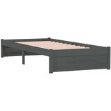  Za krevet sivi drveni 75 x 190 cm 2FT6 mali jednokrevetni | shoptok.hr