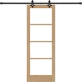 vidaXL Klizna Vrata sa Setom Opreme 73.5x198.5 cm Od Punog Drva Bor | shoptok.hr