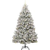 vidaXL Umjetno božićno drvce Zelena i bijela 240 cm PVC i metal | shoptok.hr