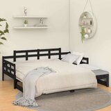  Izvlečna dnevna postelja črna trdna borovina 2x(90x200) cm, (20601221) | Shoptok.si