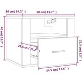  Zidni noćni ormarići 2 kom Crna 50x36x40 cm | shoptok.hr
