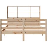 vidaXL Knjižna postelja brez vzmetnice 140x190 cm trdna borovina | Shoptok.si