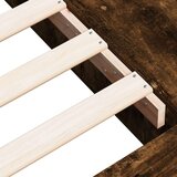 vidaXL Posteljni okvir dimljeni hrast 100x200 cm inženirski les | Shoptok.si