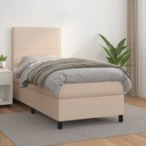  The Living Store Box spring postelja z vzmetnico kapučino 80x200 cm umetno usnje - Box Spring Postelja, (21449799) Cene