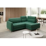 ELTAP Zelena žametna raztegljiva/s prostorom za shranjevanje kotna sedežna garnitura (desni kot/v obliki črke L) Barea – | Shoptok.si