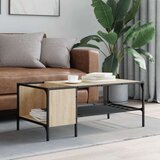 vidaXL Stolić za kavu sa stalkom boja hrasta 100x51x40 cm | shoptok.hr