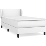 Maison Chic Box spring postelja - Vzmetna postelja z vzmetnico bela 90x200 cm umetno usnje SL14770, (21906633) Cene