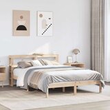 vidaXL Posteljni okvir z vzglavjem 120x200 cm trdna borovina, (21292607) | Shoptok.si