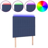 Maison Chic LED Posteljno vzglavje - Vzglavna omarica - Nočna omarica modro 80x5x118/128 cm blago, (21710221) | Shoptok.si